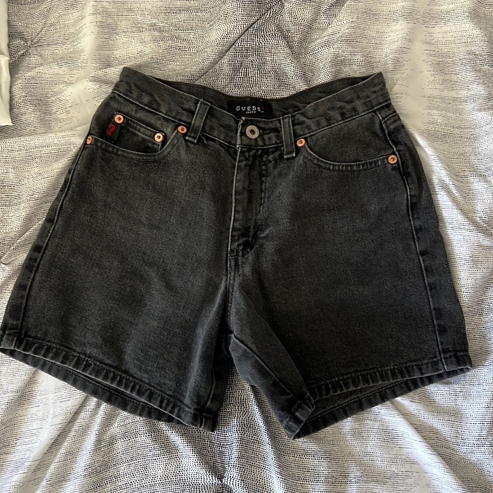 black high waisted shorts